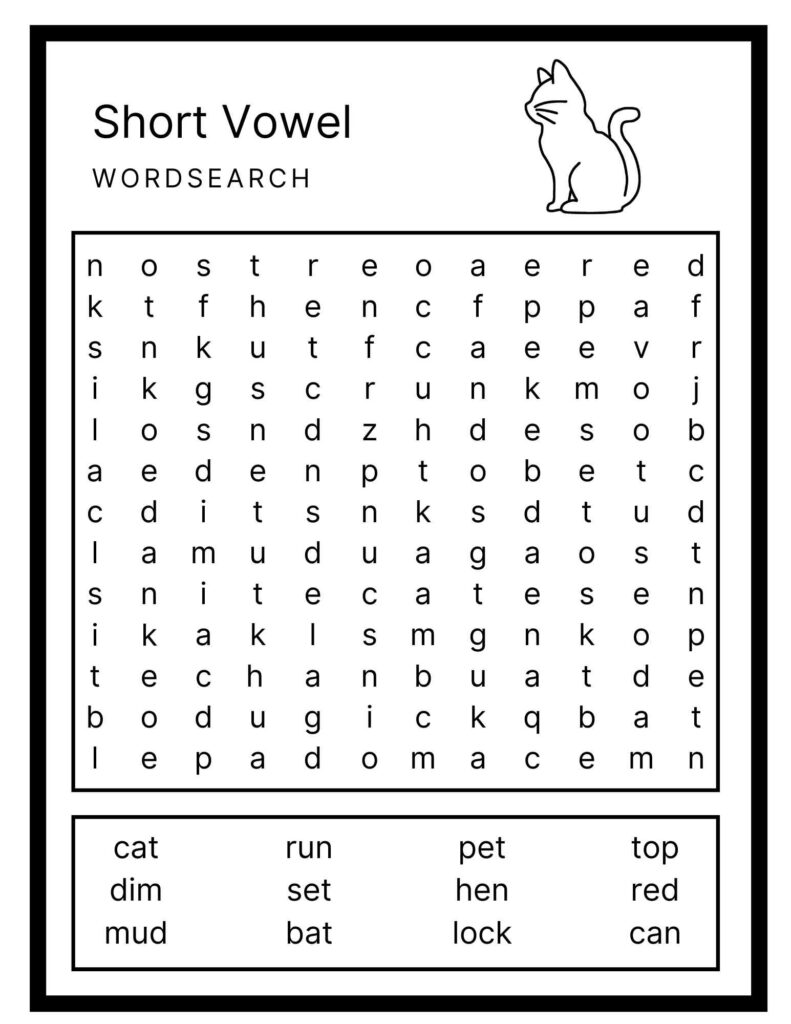 learning vowels worksheet 