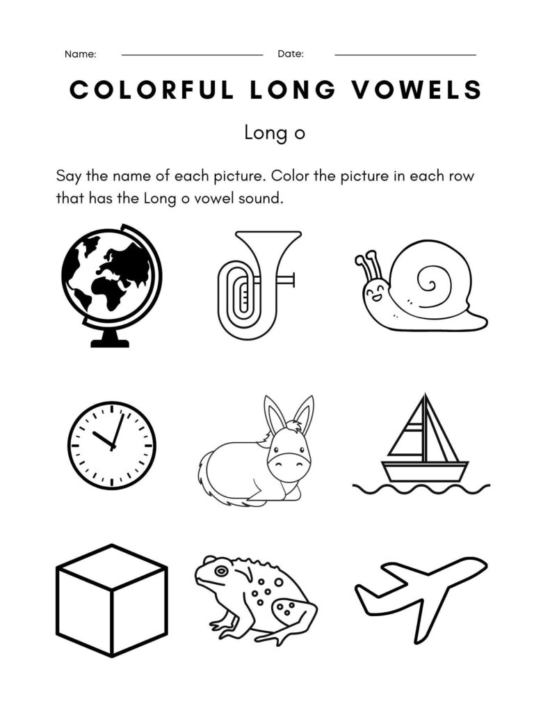 learning vowels worksheet 